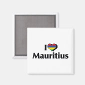 I Liebe Mauritius Flag Magnet (Vorderseite/Rückseite)