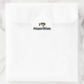 I Liebe Mauritius Flag Runder Aufkleber (Tasche)