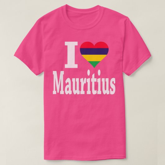 I Liebe Mauritius Flag T-Shirt (Design vorne)