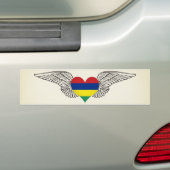 I Liebe Mauritius - Flügel Autoaufkleber (Auf Auto)
