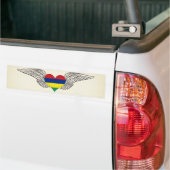 I Liebe Mauritius - Flügel Autoaufkleber (Auf Lkw)