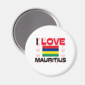 I Liebe Mauritius Magnet (Vorderseite/Rückseite)