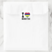 I Liebe Mauritius Runder Aufkleber (Tasche)