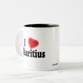 I Liebe Mauritius Zweifarbige Tasse (Vorderseite Links)