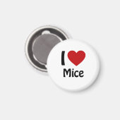 I Liebe Mäuse Magnet (Vorderseite/Rückseite)