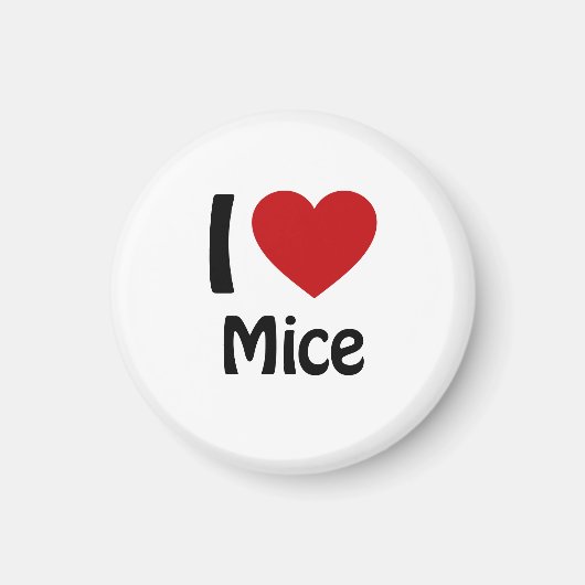 I Liebe Mäuse Magnet (Vorne)