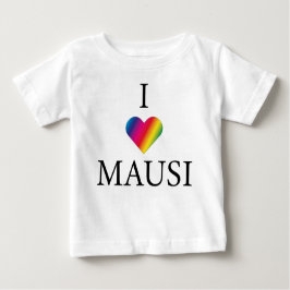 I LIEBE MAUSI RAINBOW HERZ BABY T-SHIRT