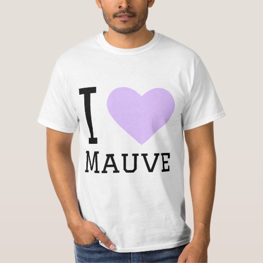 I Liebe mauve T-Shirt (Vorderseite)
