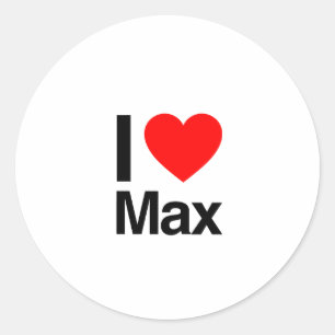 i Liebe max Runder Aufkleber