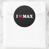 I LIEBE MAX RUNDER AUFKLEBER (Tasche)