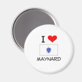 I Liebe Maynard Massachusetts Magnet (Vorderseite/Rückseite)