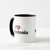 I Liebe Mazedonien-Flagge Tasse (Vorderseite Links)