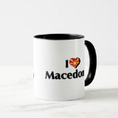 I Liebe Mazedonien-Flagge Tasse (VorderseiteRechts)