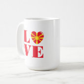 I Liebe Mazedonien Kaffeetasse (Vorderseite Links)