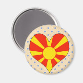 I Liebe Mazedonien Magnet (Vorderseite/Rückseite)