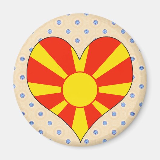 I Liebe Mazedonien Magnet (Vorne)