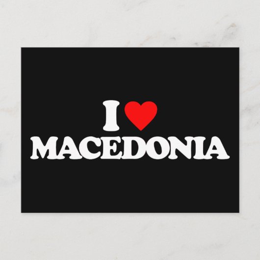 I LIEBE MAZEDONIEN POSTKARTE (Vorderseite)