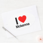 i Liebe mckenna Ovaler Aufkleber (Umschlag)
