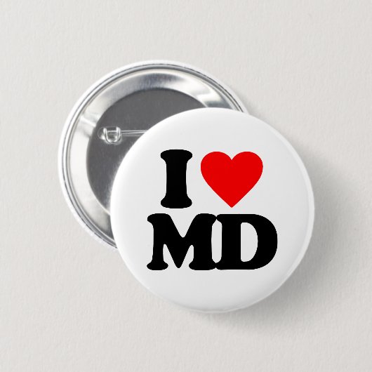 I LIEBE MD BUTTON (Vorne & Hinten)