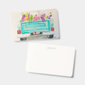 I Liebe MD Floral Truck Abzeichen Ausweis (Front & Back)