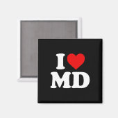 I Liebe Md Heart Maryland Magnet (Vorderseite/Rückseite)