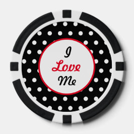 I Liebe Me Poker Chips (schwarz, weiß und rot)