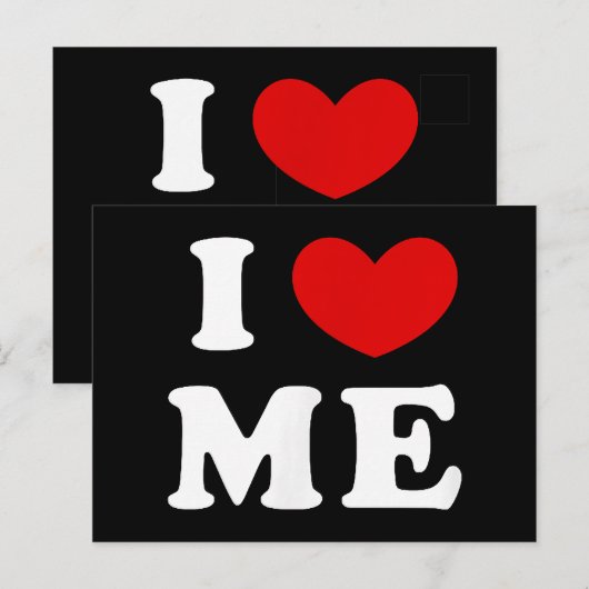 I LIEBE ME POSTKARTE (Vorne/Hinten)