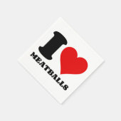 I LIEBE MEATBALLS SERVIETTE (Ecke)