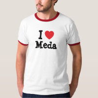 I Liebe Meda Herzlicher T - Shirt