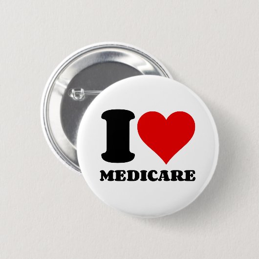 I LIEBE MEDICARE BUTTON (Vorne & Hinten)
