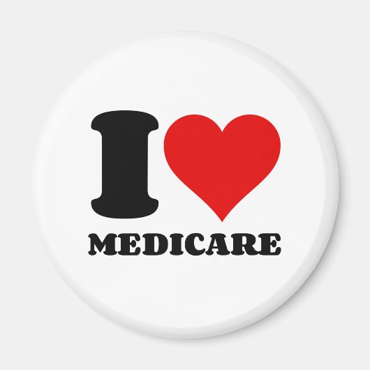 I LIEBE MEDICARE MAGNET (Vorne)