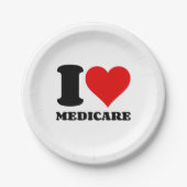 I LIEBE MEDICARE PAPPTELLER (Vorderseite)
