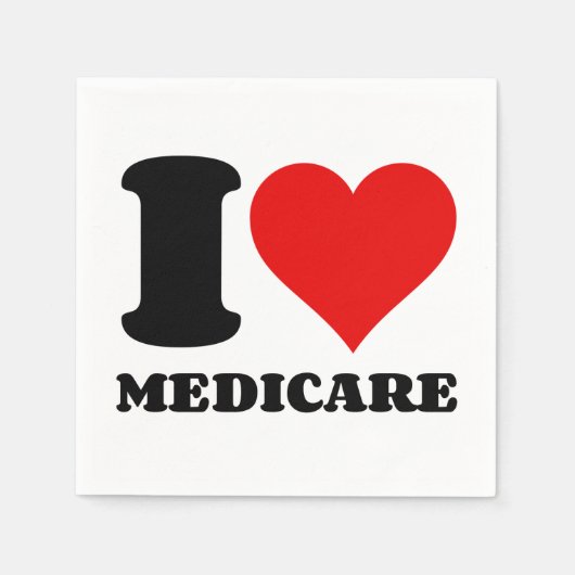 I LIEBE MEDICARE SERVIETTE (Vorderseite)