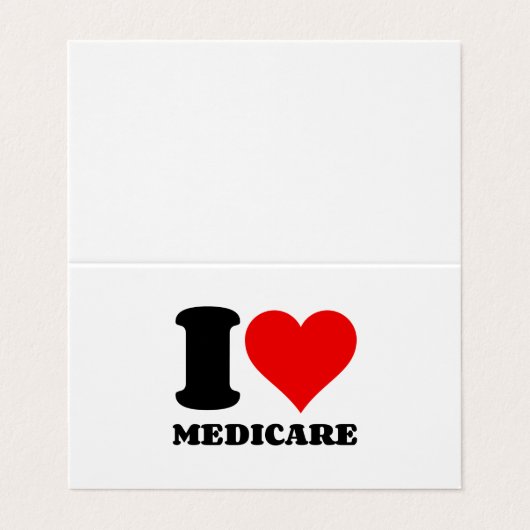 I LIEBE MEDICARE VISITENKARTEN (Außenseite Aufgefaltet)