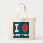 I Liebe Medizin Kardiologe Herzarzt Jumbo Stoffbeutel (Vorne)