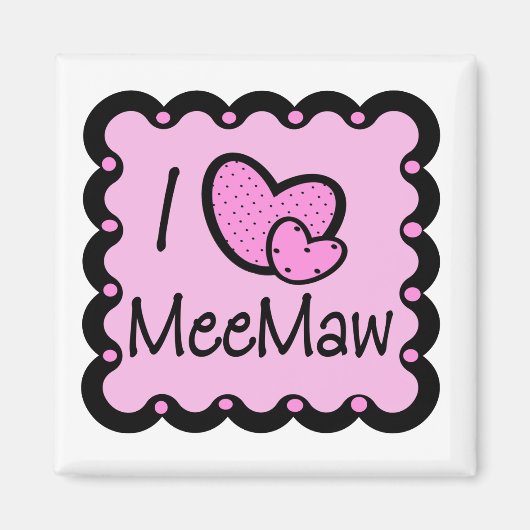 I Liebe MeeMaw Niedlich T - Shirt Magnet (Vorne)