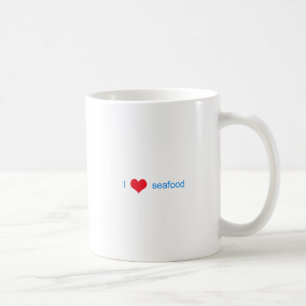I Liebe-Meeresfrüchte-Logo Kaffeetasse
