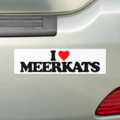 I LIEBE MEERKATS AUTOAUFKLEBER (Auf Auto)