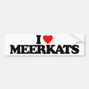 I LIEBE MEERKATS AUTOAUFKLEBER