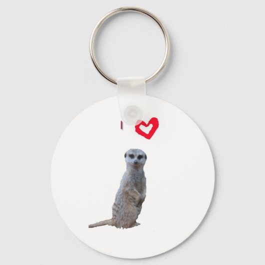 I Liebe Meerkats Schlüsselanhänger (Vorderseite)
