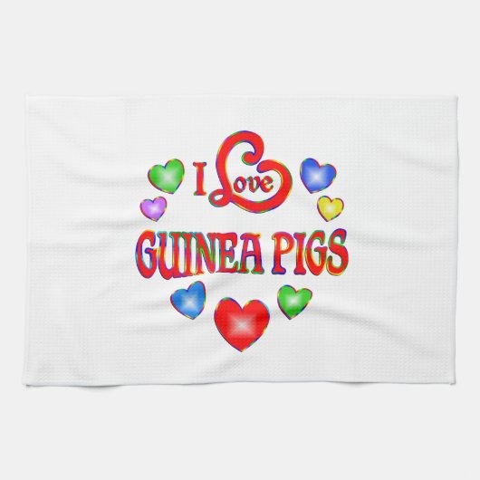 I Liebe-Meerschweinchen Geschirrtuch (Horizontal)