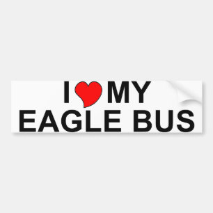 I Liebe mein Adler-Bus Autoaufkleber