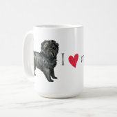 I Liebe mein Affenpinscher Kaffeetasse (Vorderseite Links)