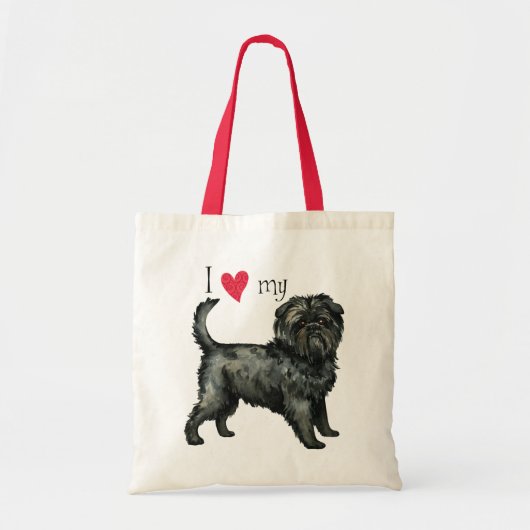 I Liebe mein Affenpinscher Tragetasche (Vorne)