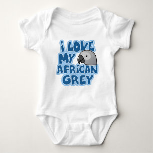 I Liebe mein afrikanisches Grau-Baby-Strampler des Baby Strampler