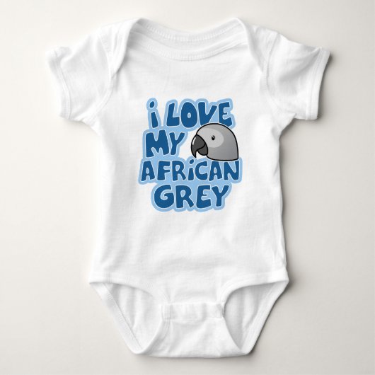 I Liebe mein afrikanisches Grau-Baby-Strampler des Baby Strampler (Vorderseite)