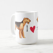 I Liebe mein Airedale Kaffeetasse (Vorderseite Links)