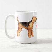 I Liebe mein Airedale Kaffeetasse (Links)