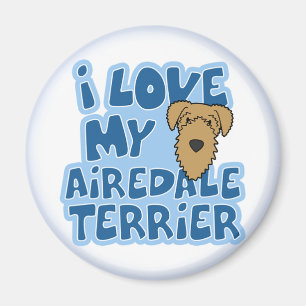 I Liebe mein Airedale-Terrier-Magnet Magnet
