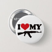 I Liebe mein AK47 Button (Vorne & Hinten)
